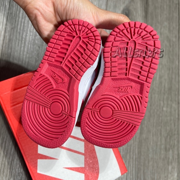 Nike Dunk Low Rose Pink/White Classic TD 5C - Picture 6 of 9